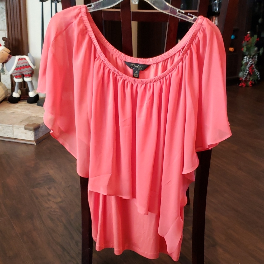 Large off shoulder Coral Thalia Sodi blouse
